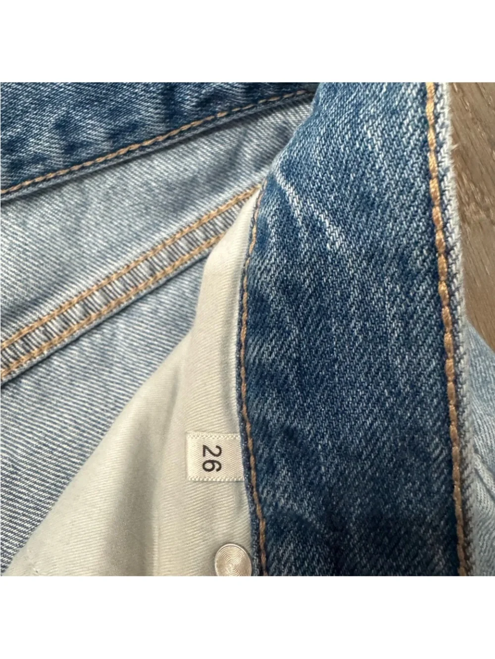Pistola Women’s Vintage-Inspired Light Blue Distressed Wide Leg Jeans Size 26